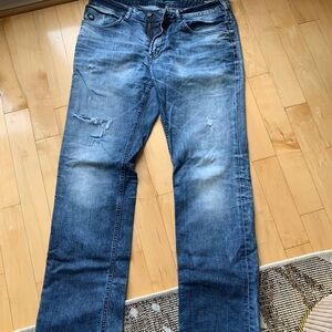 Buffalo David Bitton Men's Relaxed Blue Jeans W33 x L34